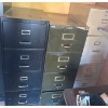 Image 2 : Three Vintage Filing Cabinets In Three Colors-Black, Green & Beige
