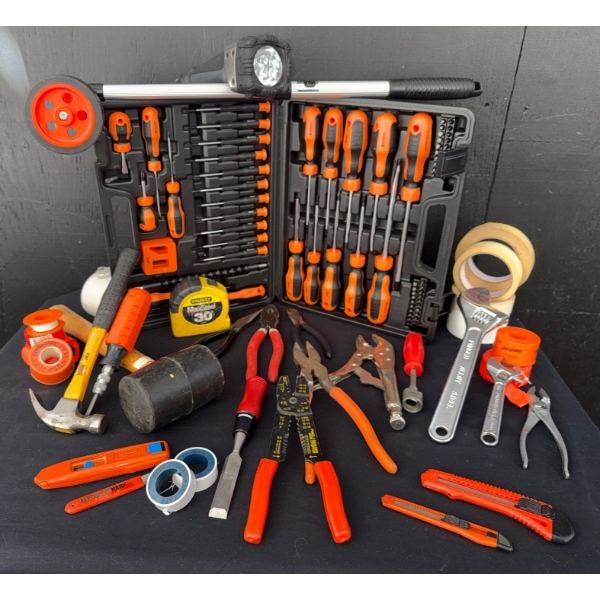 Assorted Hand Tools - 105 Piece Screwdriver Wrench Set In Hard Shell Case 