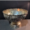 Image 1 : Silver Plated Pedestal Bowl with Grape Vine and Leaf Motif
