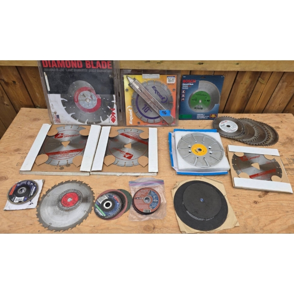Circular Saw and Diamond Blade Cutting Discs, Various Brands and Sizes