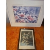 Image 1 : Print of Cats 30 X 24, Framed Under Glass and "August Bouquet" Print 13.5 X 17.5, Framed Under Glass