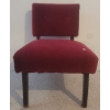 Image 1 : Red Velvet Accent Chair  18w x 20d x  21 tall