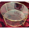 Image 2 : Mid Century Italian Brass Round Bar - Occasional Table 