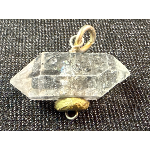 Herkimer Diamond Quartz Crystal Pendant