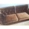 Image 2 : Matching Brown Vintage Chair 36 W, 30 D, 36 T and Couch 76 W, 36 D, 30 T 