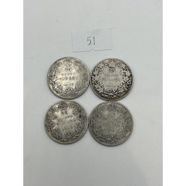 1910-1920 Canadian Quarters