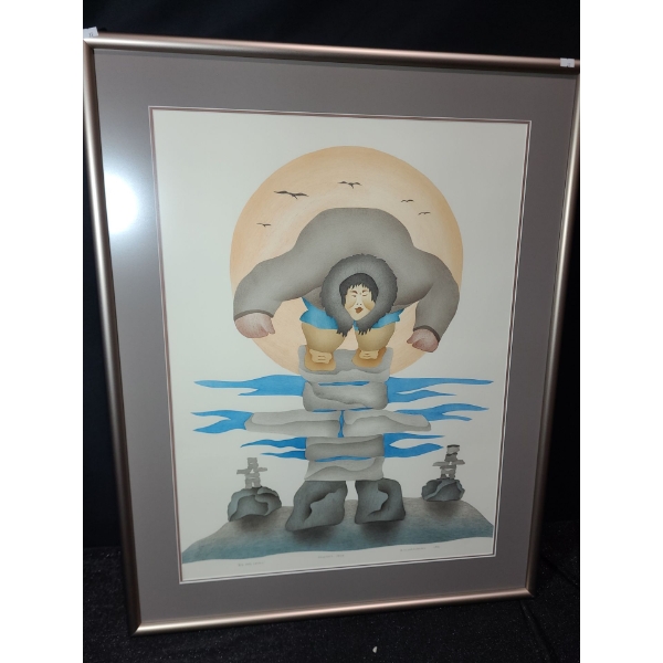 "Big and Small", Artist: Elsie Klengenberg, Printer's Proof, Lithograph Framed Under Glass 29 X 37