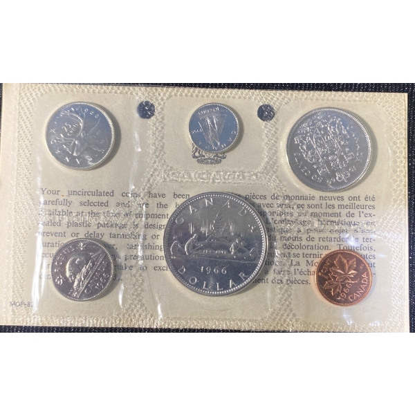 1966 Canadian Uncirculated Silver Coin Set