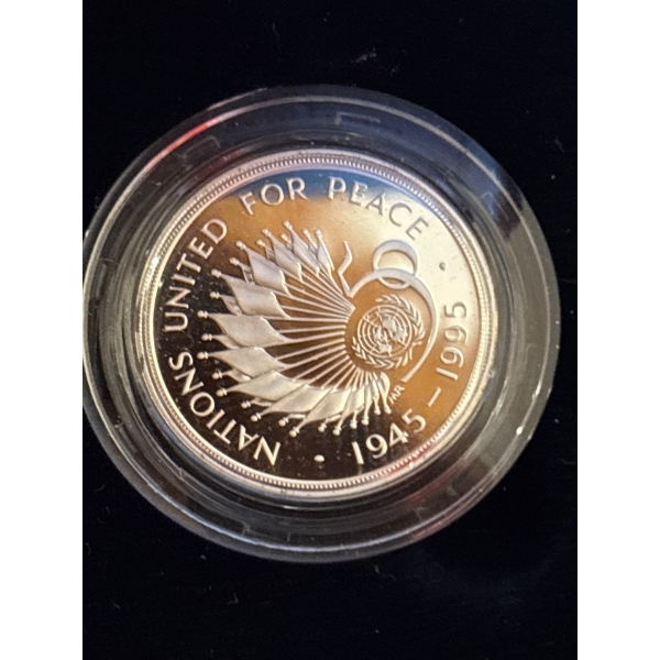 1995 50th Anniversary of the United Nations Silver Proof Two Pounds