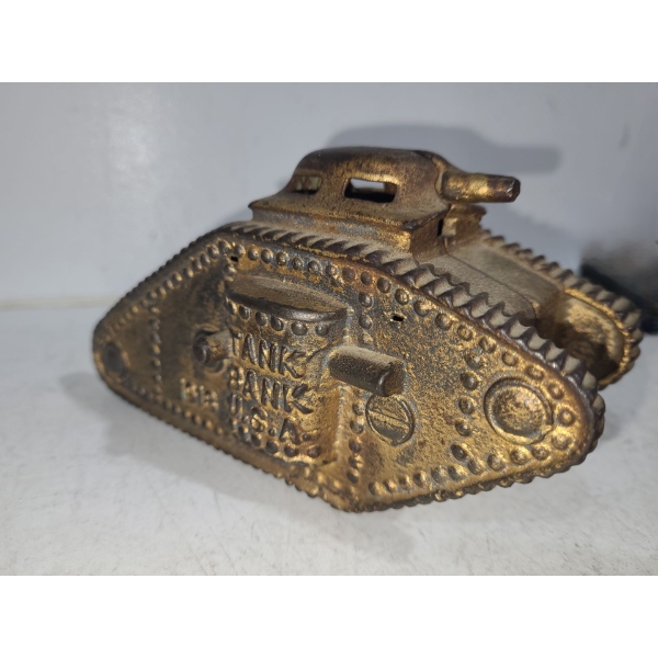 Vintage Coin Bank: "Tank Bank" 6 W, 3 T 
