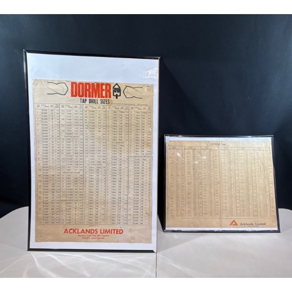 Acklands Limited Charts of Drill Sizes and Conversion Chart 22.5Wx24H & 24Wx20H