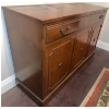 Image 7 : Wood Cabinet with Three Doors and Drawer  China Hutch Sideboard