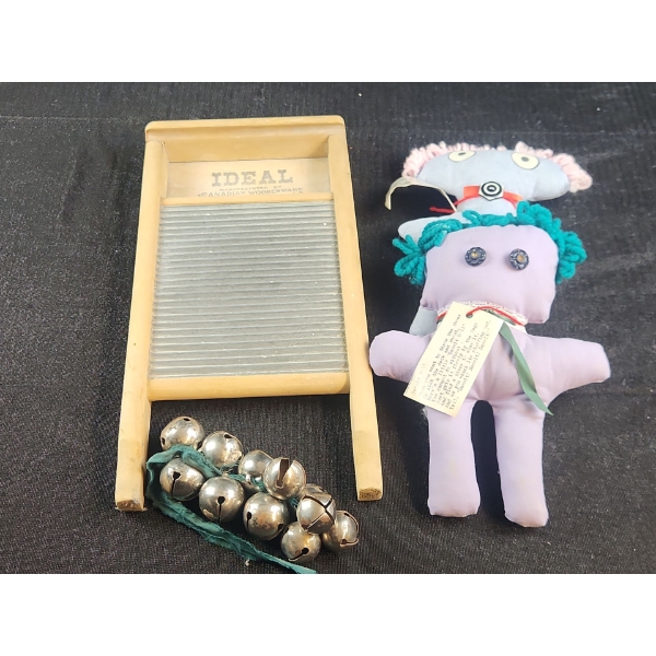 Ideal Washboard ( 8.5 x 17 ), Dammit Dolls and Jingle Bells