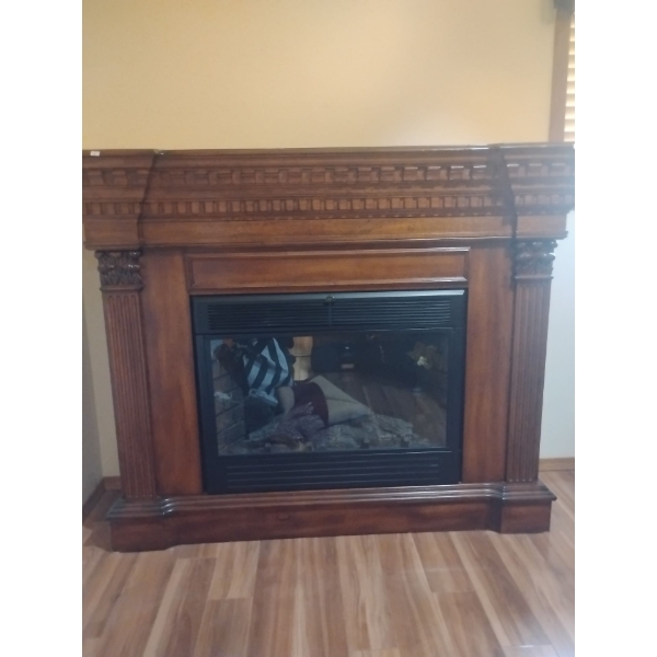 Electric Wood Mantle Fire Place 59x19x56