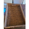 Image 2 : Flat Seagrass Baskets X2 (19"W, 13"D, 4"T) Wicker-Look X3 and Seagrass Totes X4 (18"W, 13D, 9"T)
