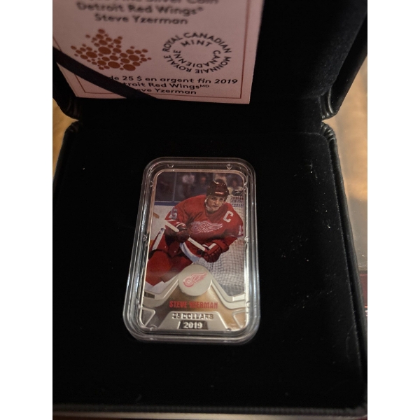 2019 $25 Steve Yzerman: Detroit Red Wings - Fine Silver Coin