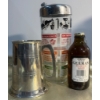 Image 4 : Barware Lot Featuring Figural Lamp, Miniature Whiskey Bottles, and Bar Accessories