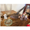 Image 4 : vintage clear glass kerosene oil lamp with burner & chimney vintage glass milk bottle mini figurines