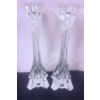 Image 3 : Crystal Lot with Candle Holders, Decanter, and Etched Divided Platter