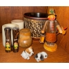 Image 1 : Assorted Shelf Decor - Puppy Pals Stonewear Pottery Vase Souvenir S&P Shakers & more