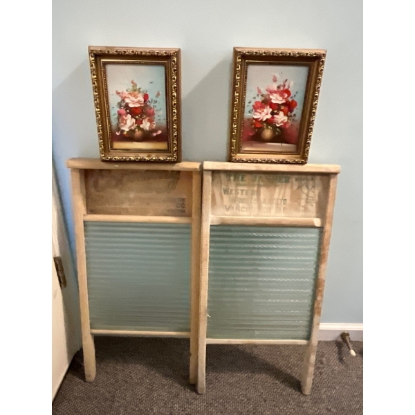 Antique glass Wash Boards 
The Jasper Made in Vancouver and Economy manufactured by the Canadian woo