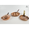 Image 1 :  Antique And Vintage Copper Pans, 6''INCHES, 6.5''INCHES , 9''INCHES.