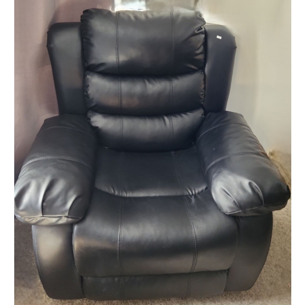Reclining Leather Chair w/ Padded Armrests 36 W, 32 D, 39 T 