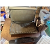 Image 2 : George Foreman lean mean fat grilling machine, ice cube trays, and vinyl lunchbox. 
