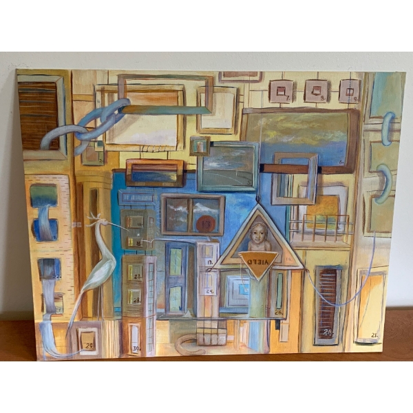Lauri Ansell Art Collage Oil On Board  16 x 20