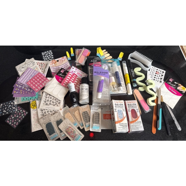 NEW Nail Products & Accessories - Sally Hansen Salon Effects FM Guides Decals Tools & More