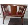 Image 4 : Wood Settee with Floral Needlepoint Seat