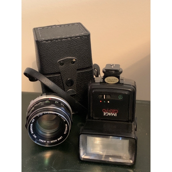 Minolta Lens MC ROKKOR-PF 1:1.7 55mm w/ Case & Image CZD-70 Light 