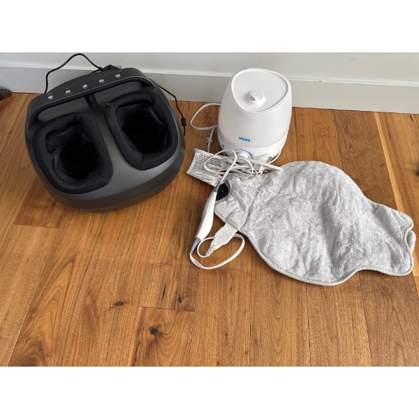 Personal Care Package - Foot Massager Vic's Air Diffuser Heating Pad & More