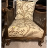 Image 2 : Set of 2 Lovely Cloth and Wooden Seats; One Seat is Broken - 25W, 32D, 34T