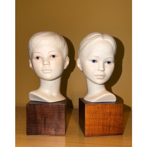 Cybis: Boy and Female Figures 3.5 W, 3.5 D, 9 T 