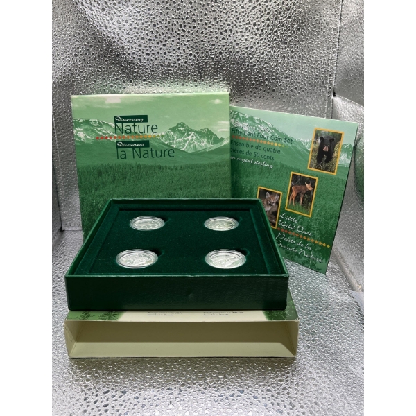 1996 Canadian Discovering Nature 50 Cent Proof Collection 37.2g 92.5% Silver