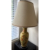 Vintage XL Chinoiserie Style Table Lamp ft. Floral Bird Motifs & A Fabric Shade 32T