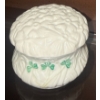 Image 3 : RARE Vintage Belleek Ireland Porcelain Triple Flower Vase 8" w/ Trinket Box & More