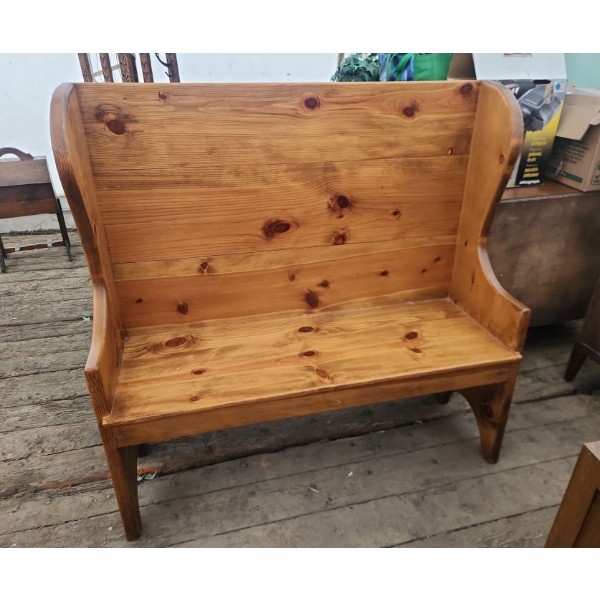 Solid Pine Entry Pew Style, Kitchen Seating, Porch or Garden Bench- 47"H x 48"W x 15.5"D
