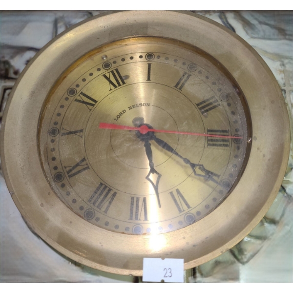 Lord Nelson Brass Clock 7" Diameter