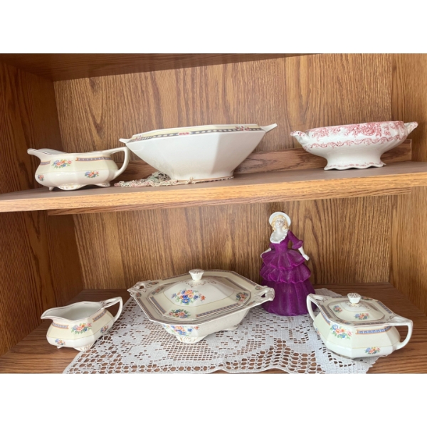 Assorted WH Grindley England - ALTON  - Sheraton Ivory, antique Dudson, Wilcox & Till "Corona" patte