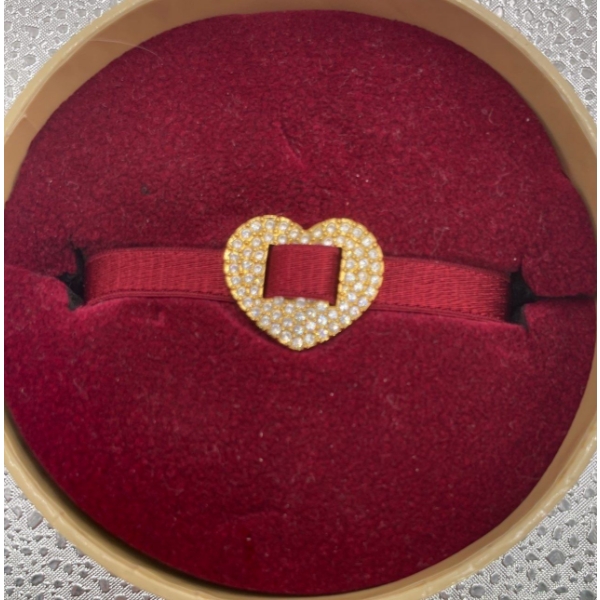 Swarovski Crystal Red Necklace/Choker with Heart 6inch