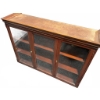 Image 2 : Wood and Glass Three-Door Display Cabinet
