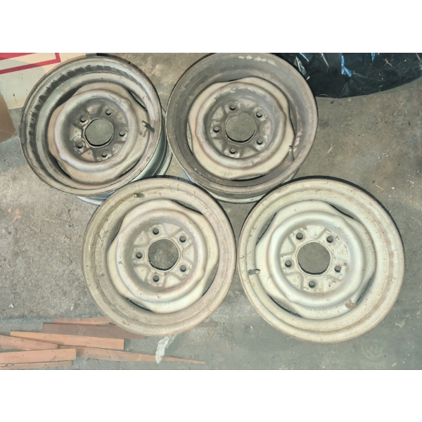 Vintage 16" Steel Automotive Rims (4)