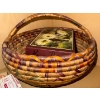 Image 4 : Stunning East African Hand Woven Zulu Basket 10W w/ Assorted Art Supplies   
