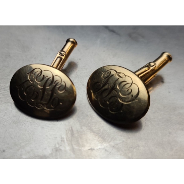 Cufflinks- Stamped COL 10K, 7.9 Grams 