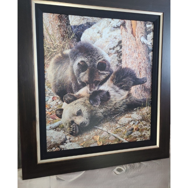 Rough And Tumble by Carl Brenders Gicle on Canvas Ltd Edition Print  11/100 26 w 29 h