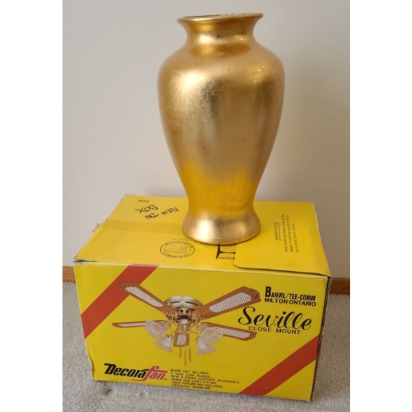 Seville Ceiling Fan New in Box w/ Golden Vase 