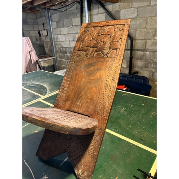 Nigerian handcrafted wood chair