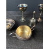 Image 2 : Plated Brass Kitchenware w/ Lovely Royal Copenhagen Candle Holder 